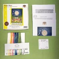 Bothy Threads counted cross stitch kit "Flower Moon", XDD2, 18x27cm, DIY