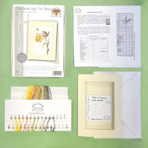 Bothy Threads  greating card counted cross stitch kit "The Birds And The Bees", XGC43, 10x16cm, DIY