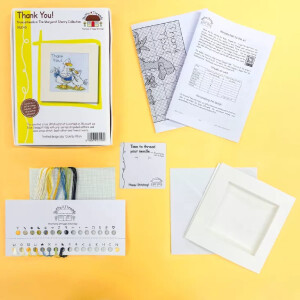 Bothy Threads  greating card counted cross stitch kit "Thank You!", XGC45, 10x10cm, DIY
