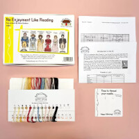 Bothy Threads counted cross stitch kit "No Enjoyment Like Reading", XAG4, 28x13cm, DIY