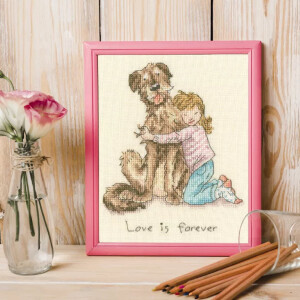 Bothy Threads counted cross stitch kit "Love is...