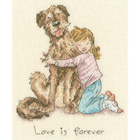 Bothy Threads telpakket "Love is forever", XAJ27, 14x17cm