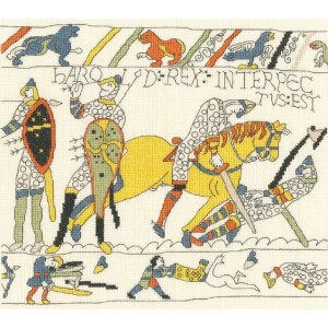 Kit de point de croix compté Bothy Threads "La disparition du roi Harold", XBT5, 30x26cm