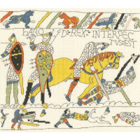 Kit de punto de cruz contado Bothy Threads "La desaparición del rey Harold", XBT5, 30x26cm