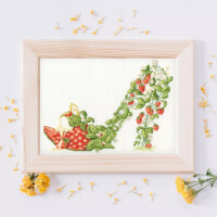Bothy Threads counted cross stitch kit "Strawberries And Cream", XSK19, 29x21cm, DIY
