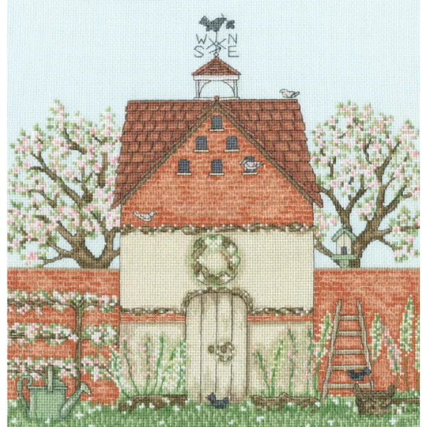 Bothy Threads counted cross stitch kit "Dovecote", XSS22, 26x26cm, DIY