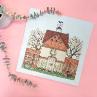 Bothy Threads counted cross stitch kit "Dovecote", XSS22, 26x26cm, DIY
