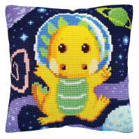 CDA stamped cross stitch kit cushion "Open Space", 40x40cm, DIY