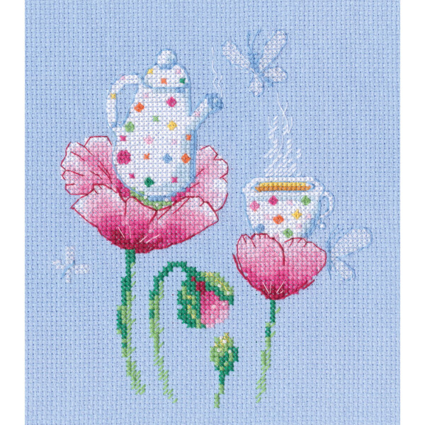 RTO counted cross stitch kit "Tea for the fairy I", 12,5x14,5cm, DIY