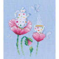 RTO counted cross stitch kit "Tea for the fairy I", 12,5x14,5cm, DIY