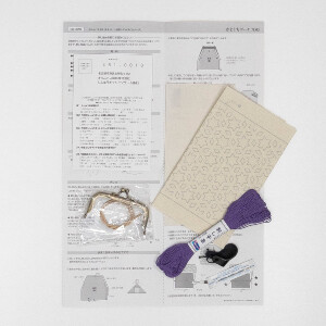 Olympus stamped Hitomezashi Sashiko stitch kit...