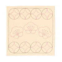 Набор для вышивания сашико с печатью Olympus "Слива Хана Фукин и Мару-Шиппоу", 33x33 см, Оригинал из Японии