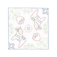 Набор для вышивания сашико "Hana Fukin Nordic Designs Donara House", 34x34 см, оригинал из Японии