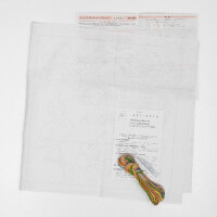 Olympus stamped Sashiko stitch kit "Hana Fukin World Walker series Aloha", 34x34cm, Original from Japan