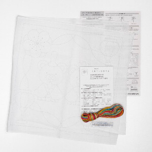 Olympus stamped Sashiko stitch kit "Hana Fukin Bears...