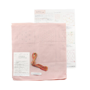 Olympus gestempeld Sashiko borduurpakket "Onderzetter set van 5", 10x10cm, Origineel uit Japan