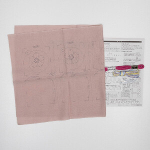 Olympus stamped Sashiko stitch kit "Coaster set of 5", 10x10cm, Original from Japan