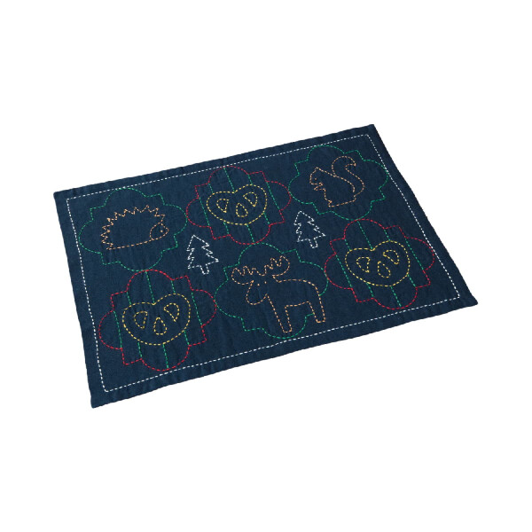 Набор для вышивания сашико с печатью Олимп "Плейсмат Nordic Designs Cookies of Animals", 31x45 см, Оригинал из Японии