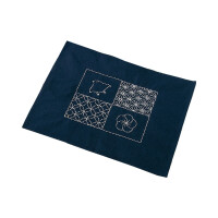 Olympus gestempeld Sashiko borduurpakket "Placemat", 33x43cm, Origineel uit Japan