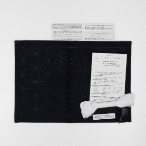 Olympus Sashiko Stickpackung "Tischset", Stoff bedruckt, 24x34cm, Original aus Japan