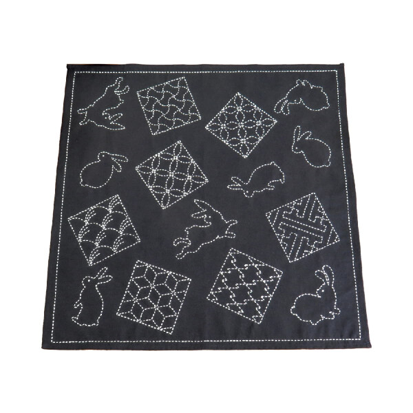 Olympus gestempeld Sashiko borduurpakket "Tafelkleed", 50x50cm, Origineel uit Japan