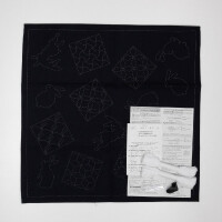 Olympus gestempeld Sashiko borduurpakket "Tafelkleed", 50x50cm, Origineel uit Japan