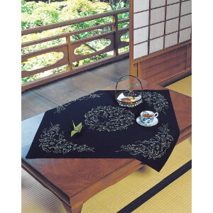 Olympus gestempeld Sashiko borduurpakket "Tafelkleed", 83x83cm, Origineel uit Japan