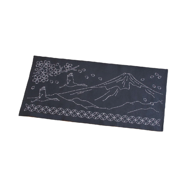 Olympus stamped Sashiko stitch kit "Table runner", 35x75cm, Original from Japan