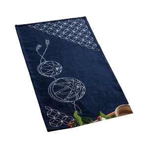 Набор для вышивания сашико с печатью Olympus "Настольный бегунок", 35x75 см, Оригинал из Японии