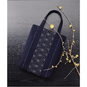 Olympus gestempeld Sashiko borduurpakket "Tas", 32x26x4cm, Origineel uit Japan
