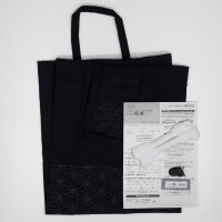 Olympus Sashiko Stickpackung "Tasche", Stoff bedruckt, 32x26x4cm, Original aus Japan