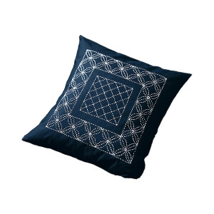 Olympus stamped Sashiko stitch kit "Cushion with...