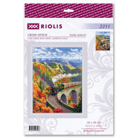 Riolis counted cross stitch kit "Autumn Express", 30x40cm, DIY