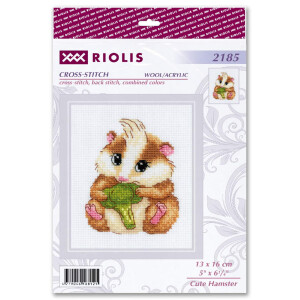 Riolis counted cross stitch kit "Cute Hamster", 13x16cm, DIY