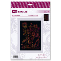 Riolis geteld zwartwerk borduurpakket "Katten. Zomertijd", 21x30cm