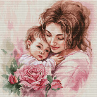 Luca-S counted cross stitch kit "Moments of Longing", 25x25cm, DIY