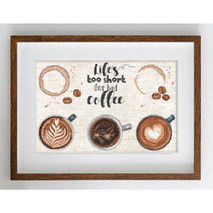 Letistitch counted cross stitch kit "Life is too...