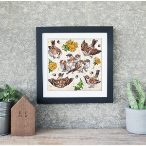 Letistitch counted cross stitch kit "Sparrows",...
