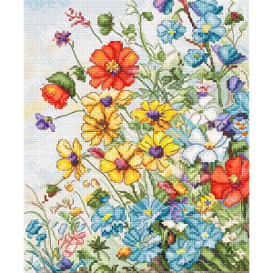 Набор для вышивания счетным крестом Letistitch "Полевые цветы", 18x21 см