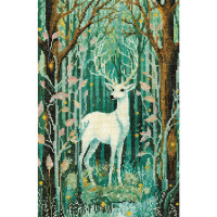 Heritage counted cross stitch kit "White Hart (A)", ESWH1751, 21x31cm, DIY