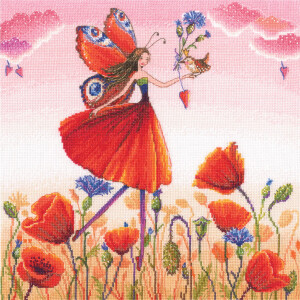 RTO counted cross stitch kit "Poppy color",...