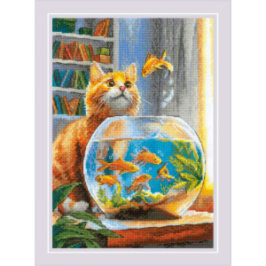 Riolis counted cross stitch kit "Ginger Observer", 21x30cm, DIY