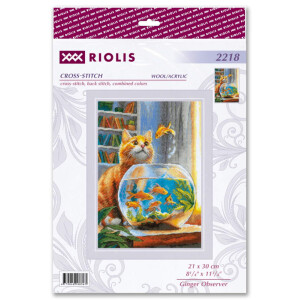 Riolis geteld borduurpakket "Ginger Observer", 21x30cm