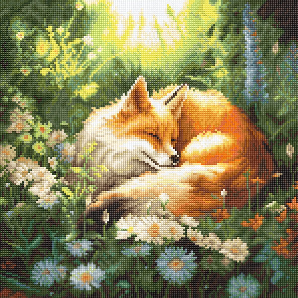 Embroidery pack (Letistitch) of a fox curled up sleeping...