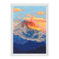 RTO counted cross stitch kit "A dream flowing down from the mountains", 9x13cm, DIY