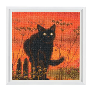 Kit punto de cruz contado RTO "Sunset Cat",...