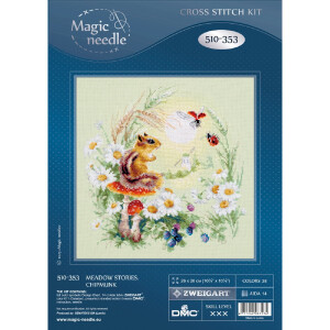 Magic Needle Zweigart Edition kit de point de croix compté "Meadow Stories. Chipmunk", 26x26cm