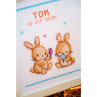 Vervaco counted cross stitch kit "Ice Cream Party", 19x21cm, DIY