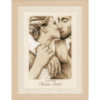 Набор для вышивания счетным крестом Vervaco "Влюбленный поцелуй", 15x24 см