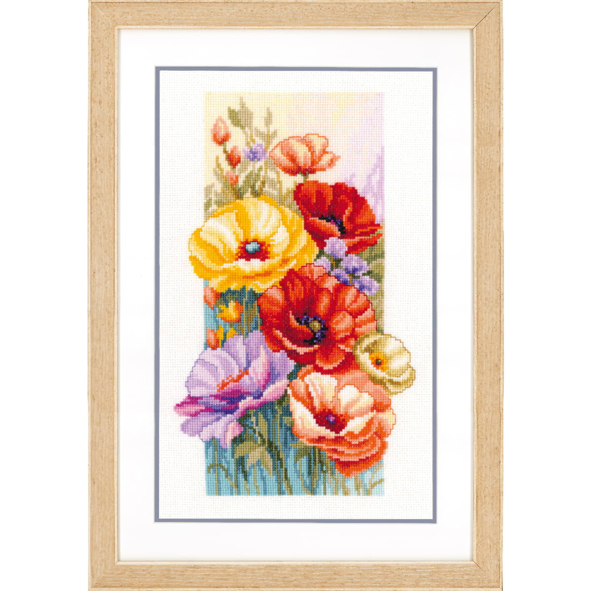 Vervaco counted cross stitch kit "Poppies",...